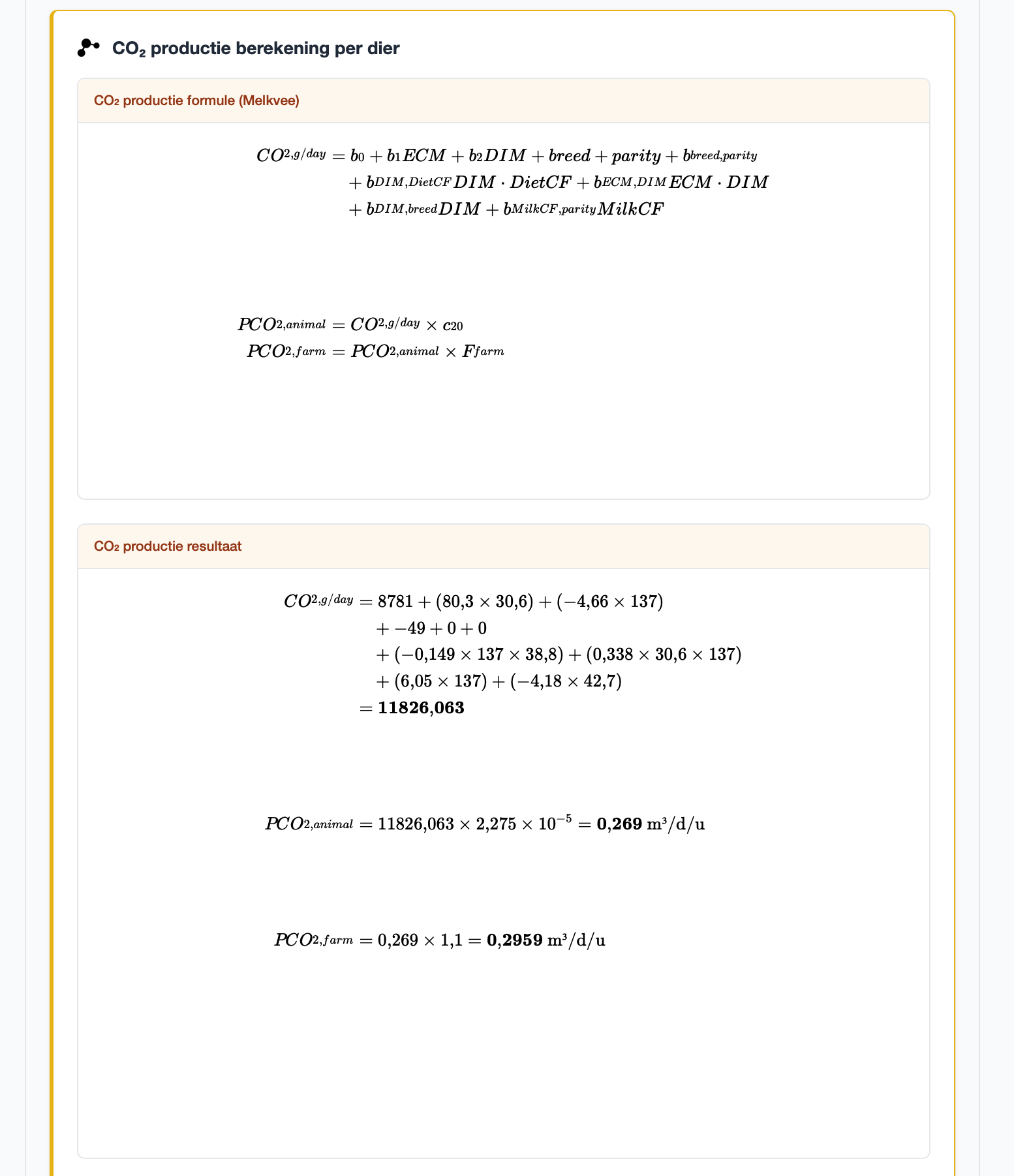 EmissieXpert emissieberekening formules PCO2 A