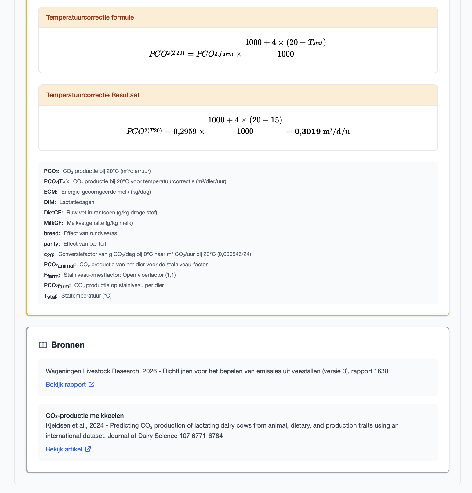 EmissieXpert emissieberekening formules PCO2 B